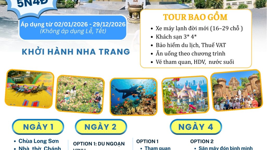 NHA TRANG - ĐÀ LẠT 5N4Đ